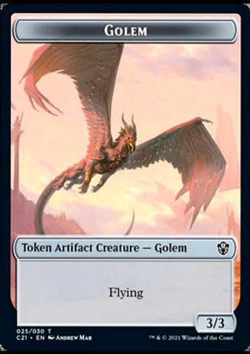 Token - Golem (A 3/3 Flying) // Thopter (A 1/1)